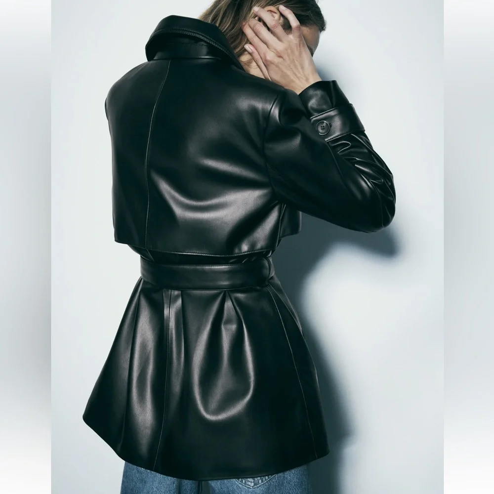 Zara faux leather short jacket_2
